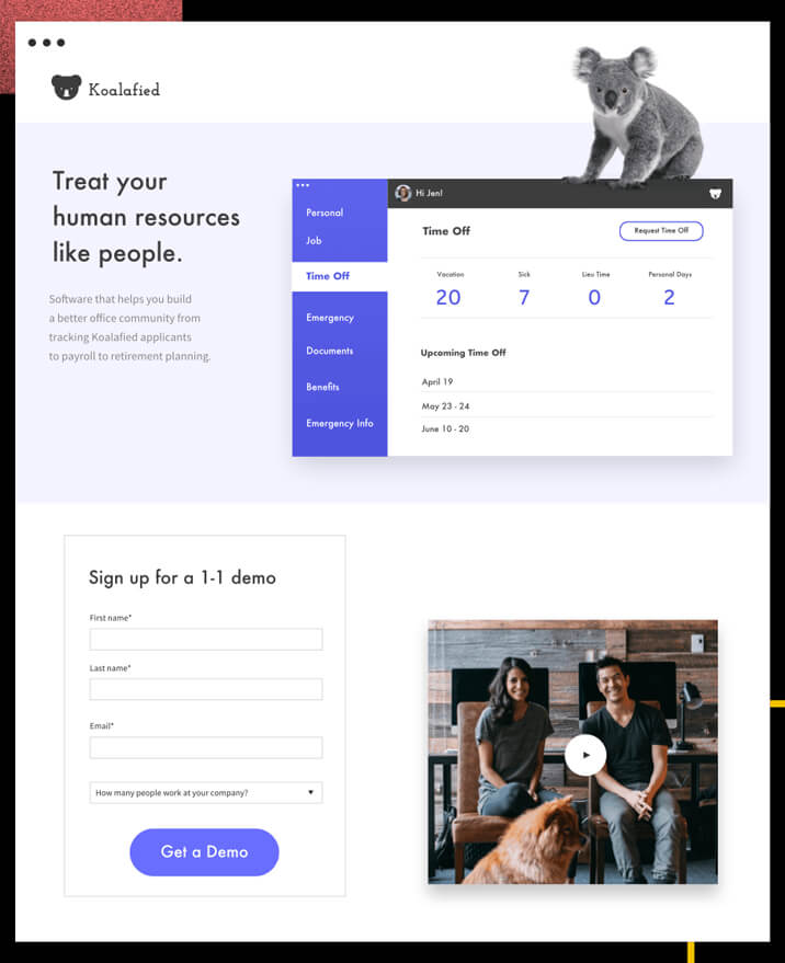 Landing Page Web Design